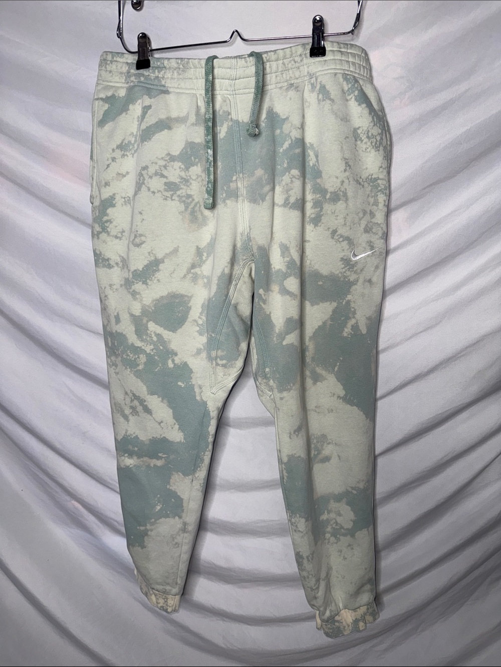 Nike Women's Light Mint and White Track Joggers